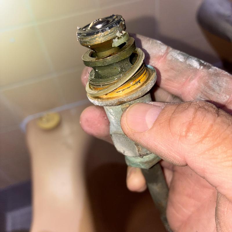 Price Pfister shower diverter stem with buildup