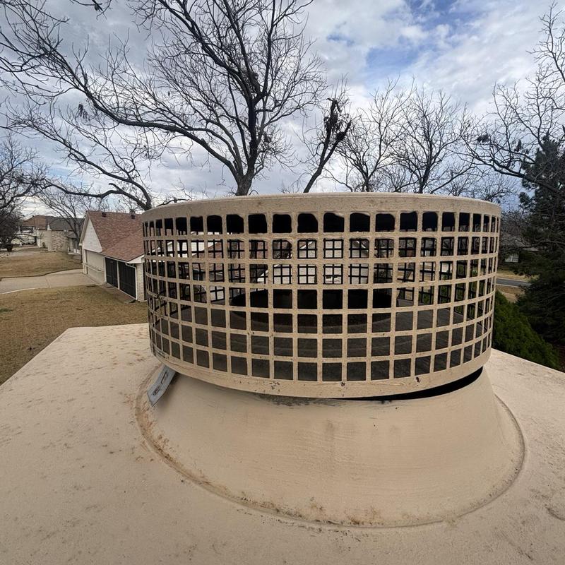 Chimney cap inspection and vent blockage check in Granbury