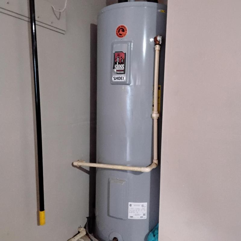 Water heater with thermostats and heating elements replaced