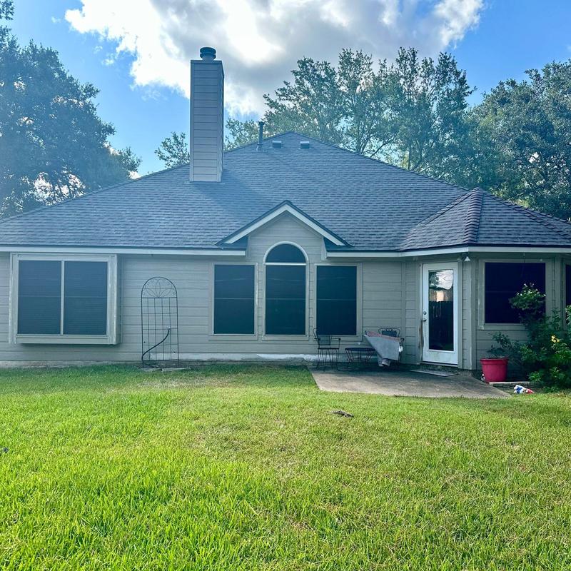GAF Timberline Charcoal roofing with painted exterior GAF Timberline Charcoal roofing with painted exterior