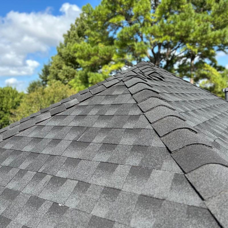 GAF HTZ Timberline Charcoal roof with Z-Ridge panels GAF HTZ Timberline Charcoal roof with Z-Ridge panels