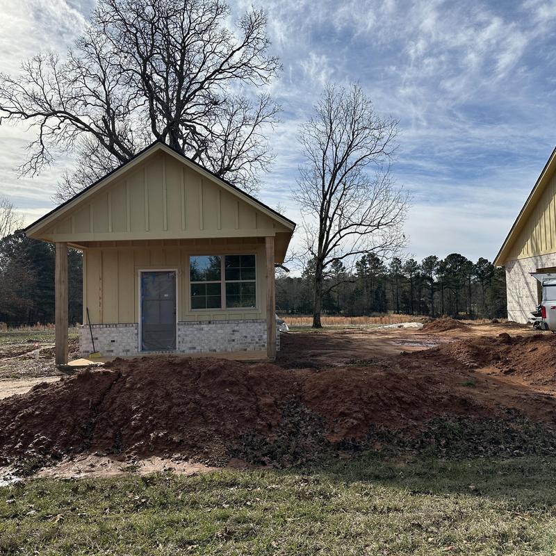 Brickwork on small building in new construction site Brickwork on small building in new construction site