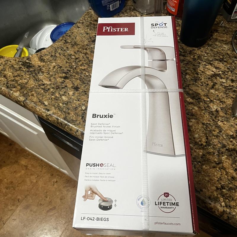Basin faucet replacement kit on kitchen counter