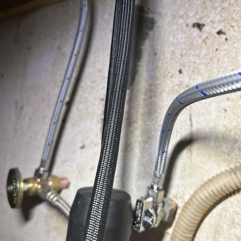 Kitchen faucet braided supply lines with angle stops installation