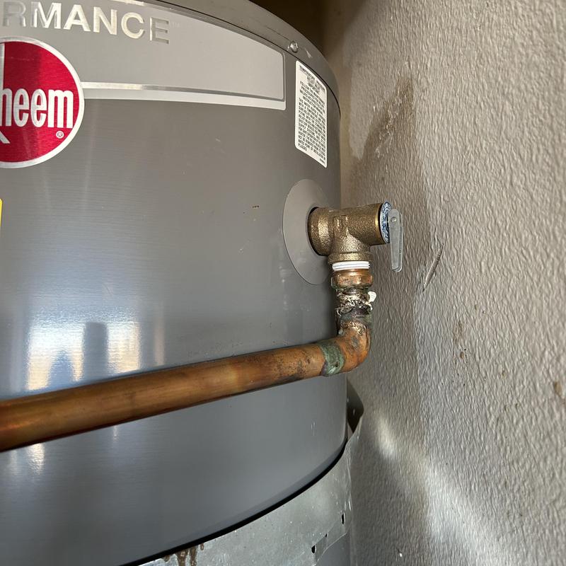 Water heater temperature and pressure relief valve and piping