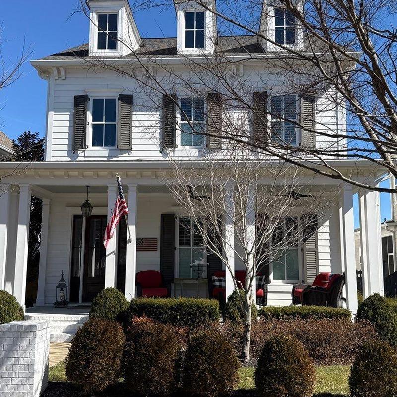 Roof shingles with hail damage on residential home