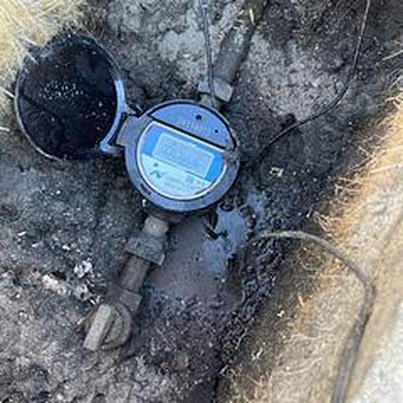 Water meter and leaking galvanized main water service