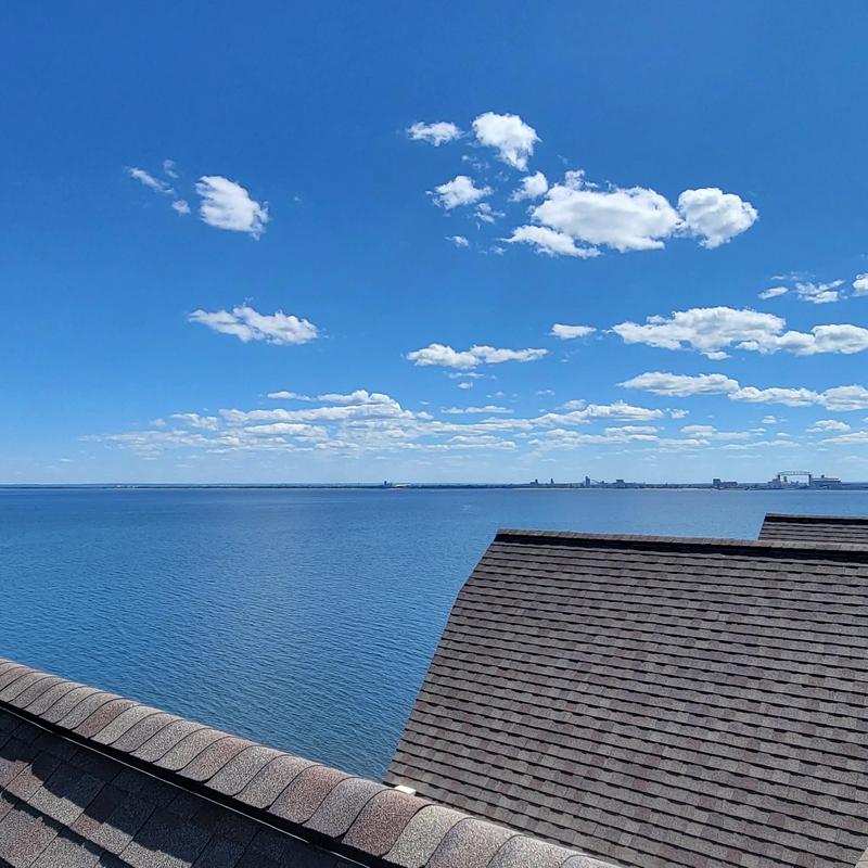 CertainTeed Landmark shingle roof over Lake Superior CertainTeed Landmark shingle roof over Lake Superior
