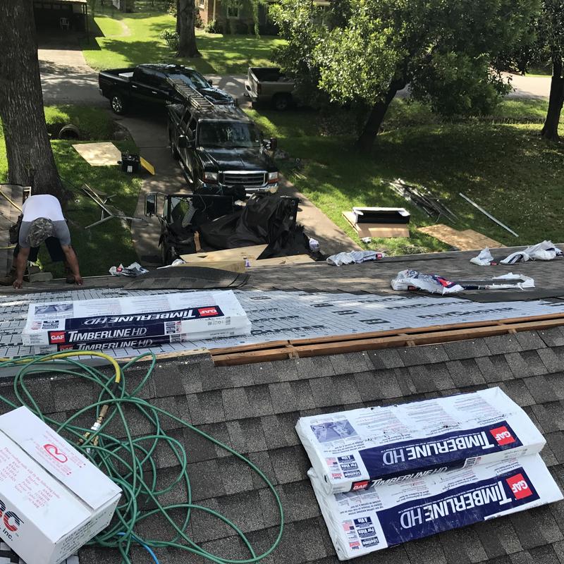 GAF Timberline HDZ asphalt shingles installation on roof