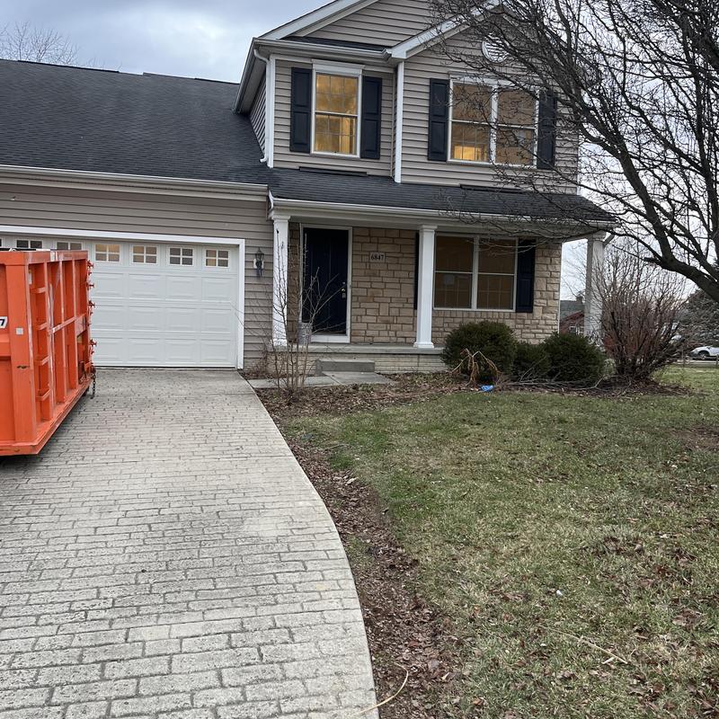 Roof shingles inspection and measurement at residential home Roof shingles inspection and measurement at residential home