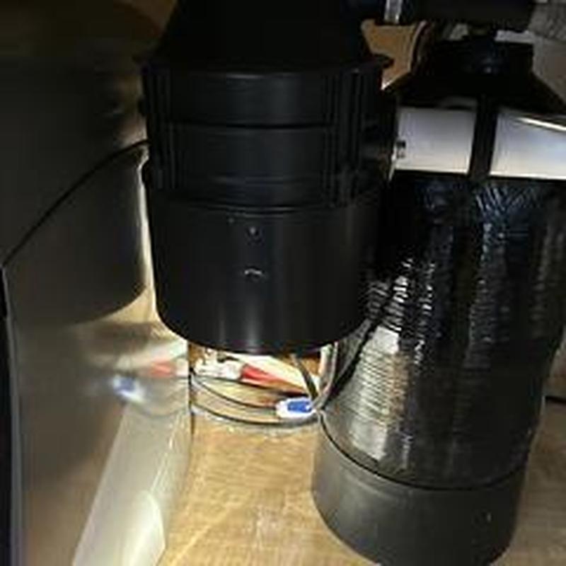 12 HP garbage disposal installed under sink system
