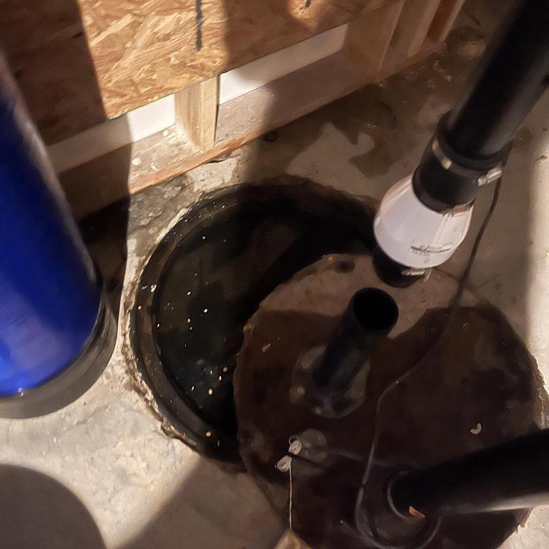 Sewage ejection pump and check valve installation Sewage ejection pump and check valve installation