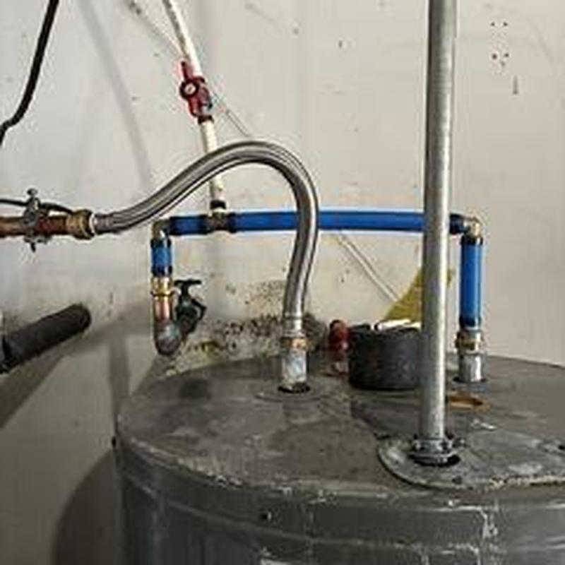 Water heater cold fill pipe with PEX replacement