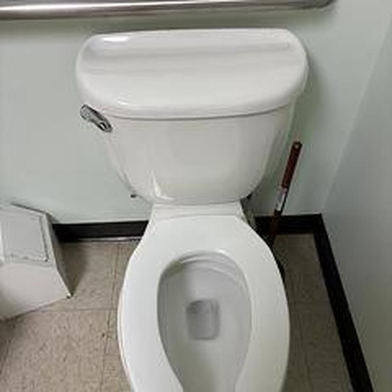 Toilet installation with supply line and wax ring