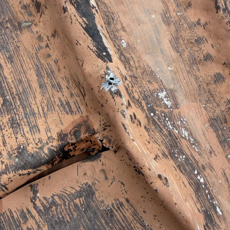 Lead flashing hole on Boral tile roof decking