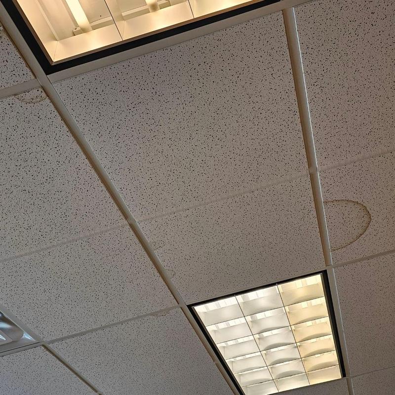 TPO flat roof leak spots and patch seams detail TPO flat roof leak spots and patch seams detail