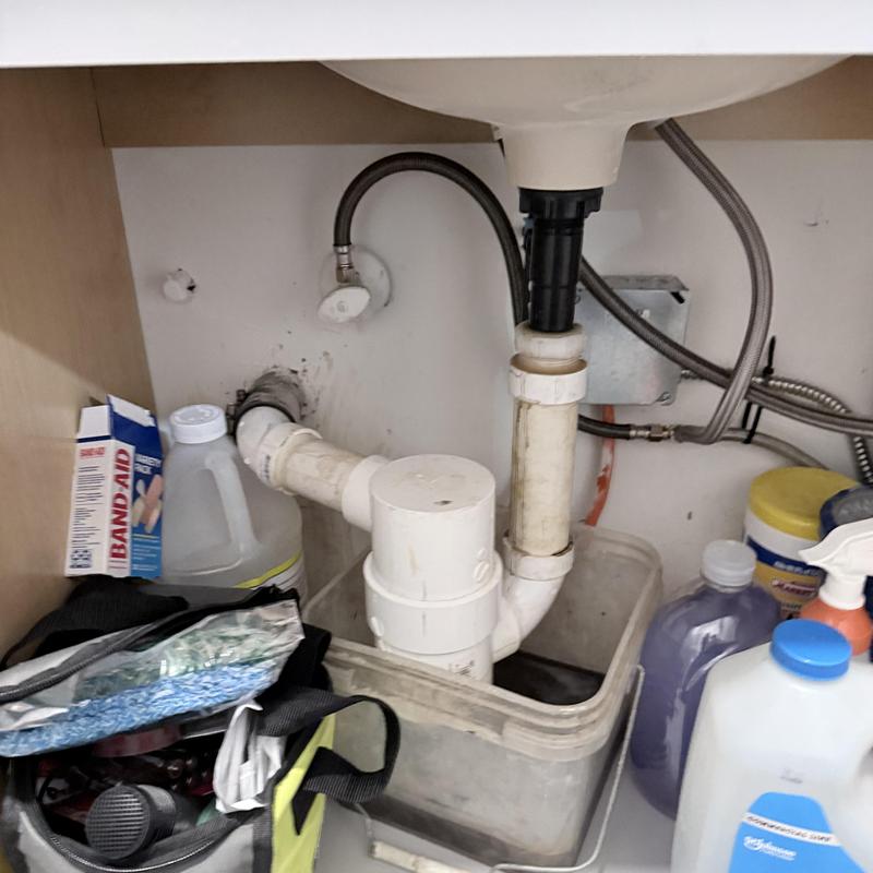 Double sink drain pipes with clog clearing setup