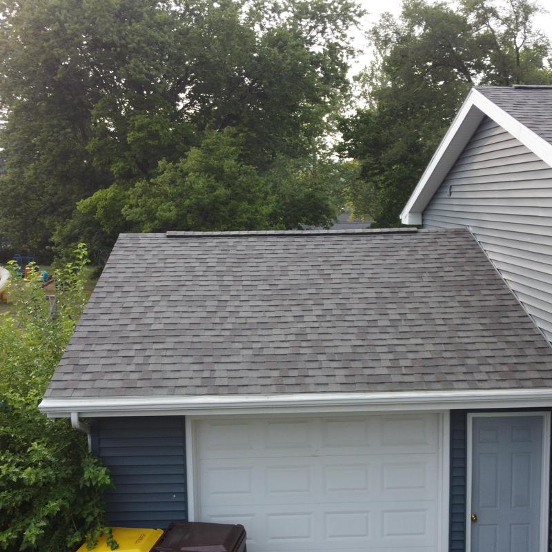 CertainTeed Landmark shingle roof on garage, Weathered Wood CertainTeed Landmark shingle roof on garage, Weathered Wood