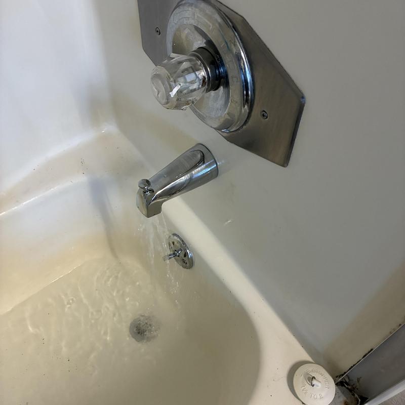 Tub spout and diverter leak repair in bathtub