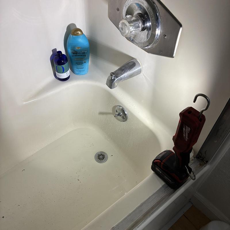 Tub spout and diverter installation in bathtub