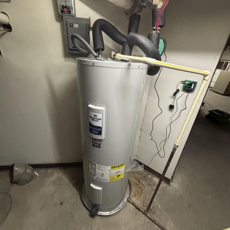 Bradford White electric water heater installation