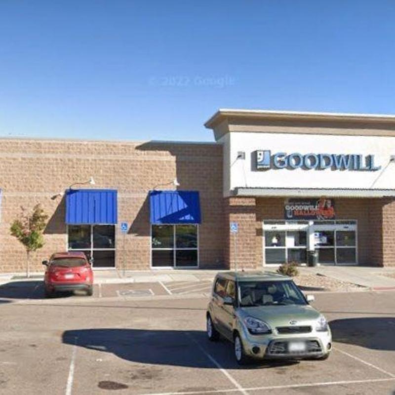 TPO flat roof with patched holes and seams at Goodwill TPO flat roof with patched holes and seams at Goodwill