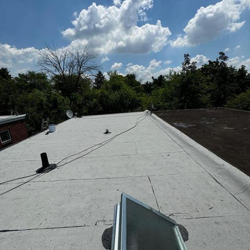 Firestone Modified Bitumen flat roof system installation Firestone Modified Bitumen flat roof system installation