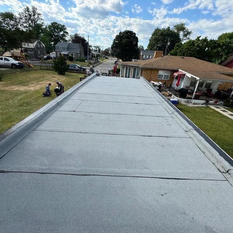 Firestone Modified Bitumen flat roof installation Firestone Modified Bitumen flat roof installation