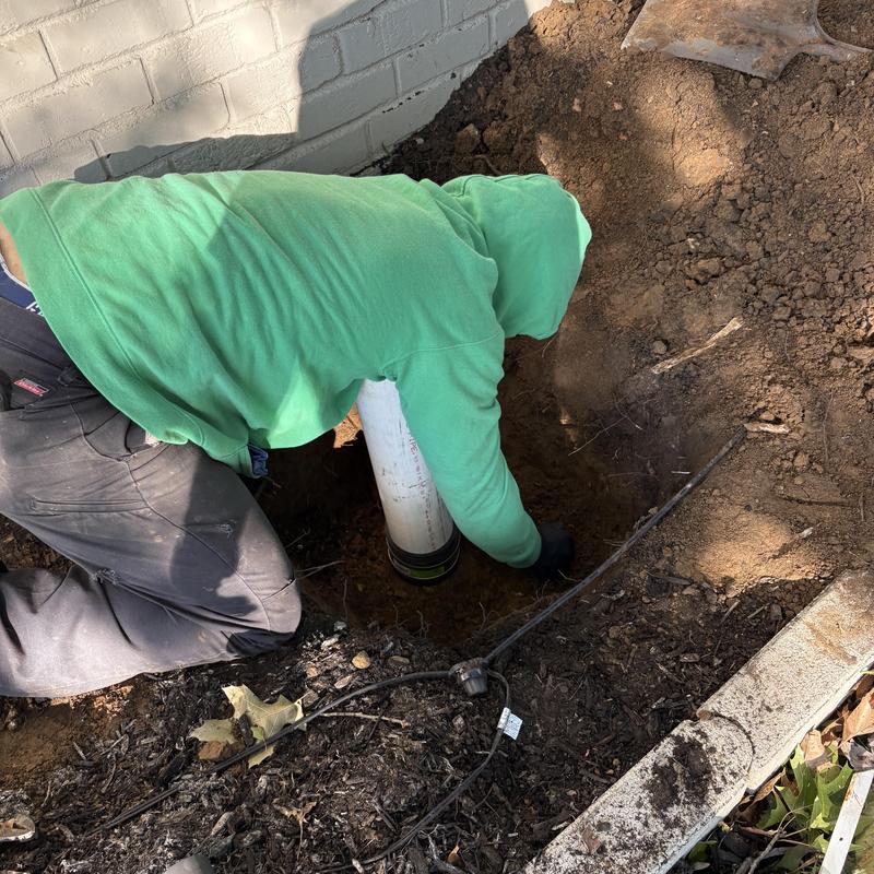 Sewer pipe inspection with video location in soil trench