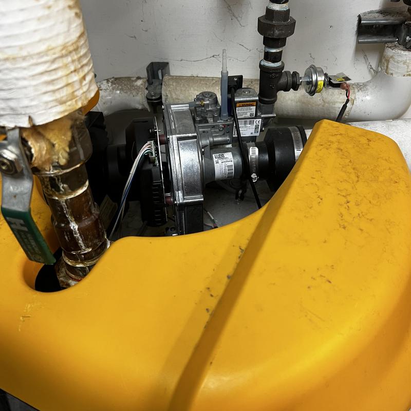 AO Smith water heater new blower installation