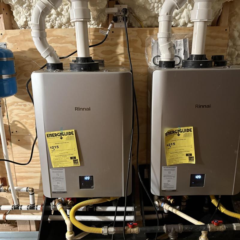 Tankless water heaters with recirculating pump installation
