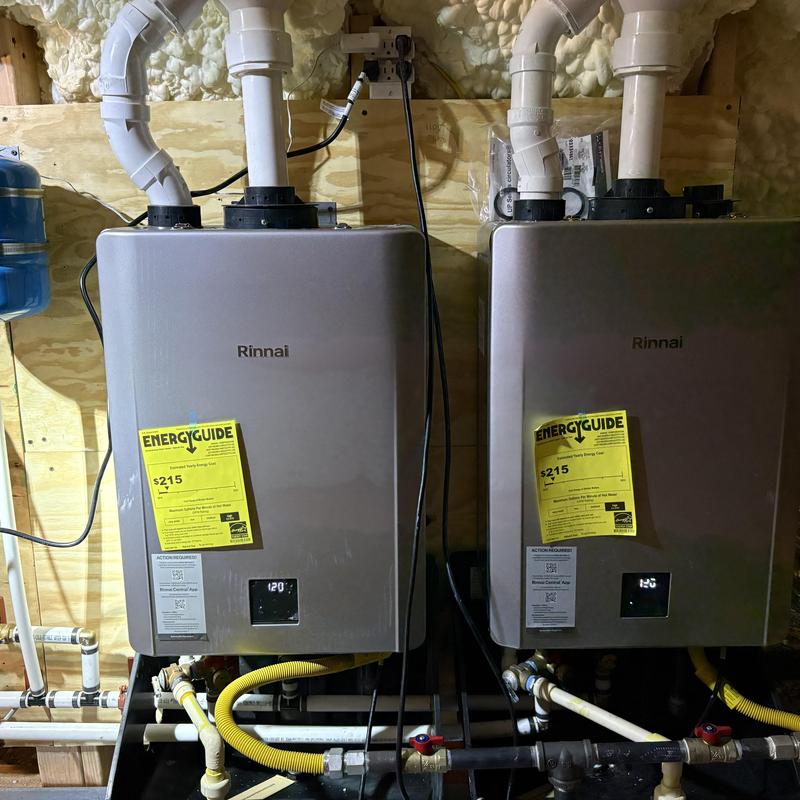 Tankless water heaters with recirculating pump installation
