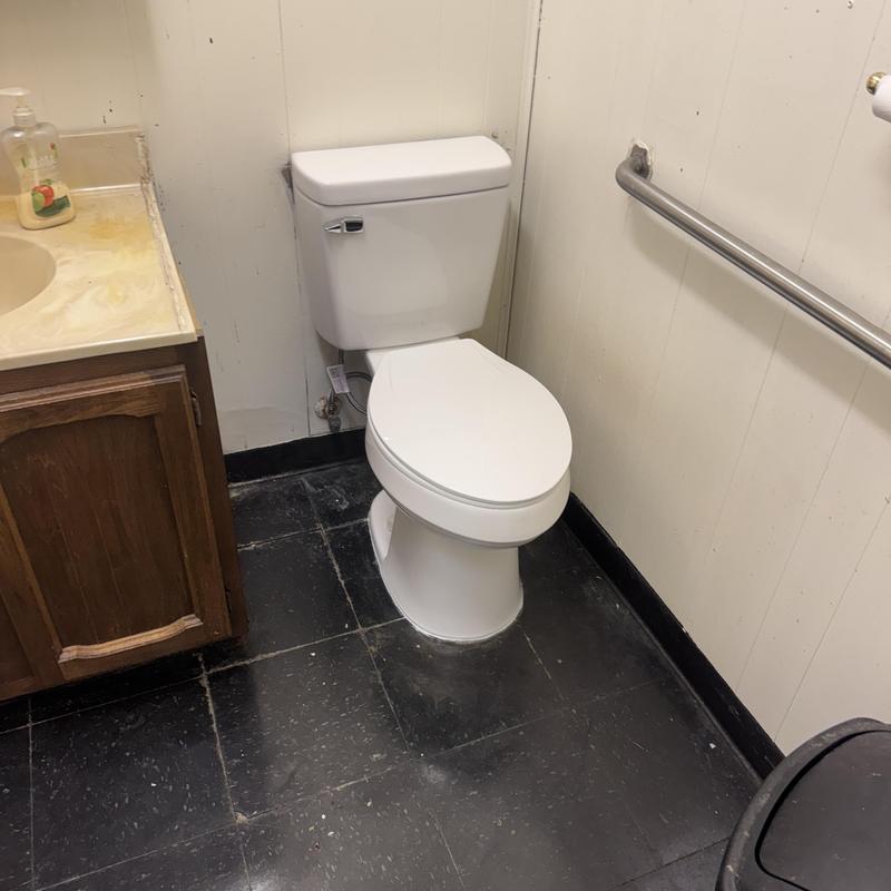 Commercial toilet installation in gas station restroom Commercial toilet installation in gas station restroom