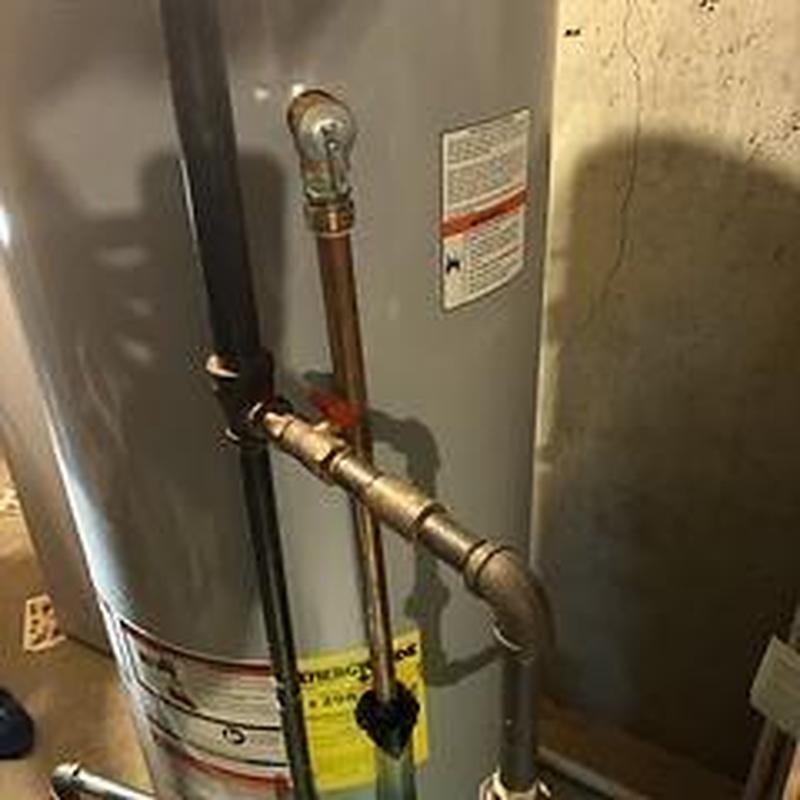 Water heater T&P valve with copper piping replacement