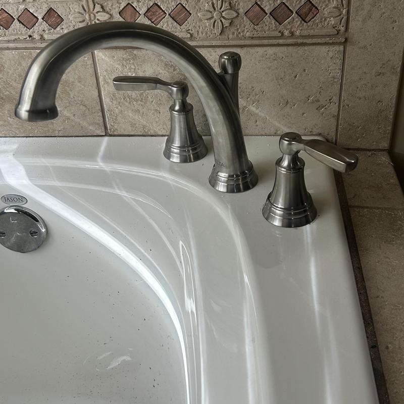 Delta garden tub faucet with brushed nickel finish