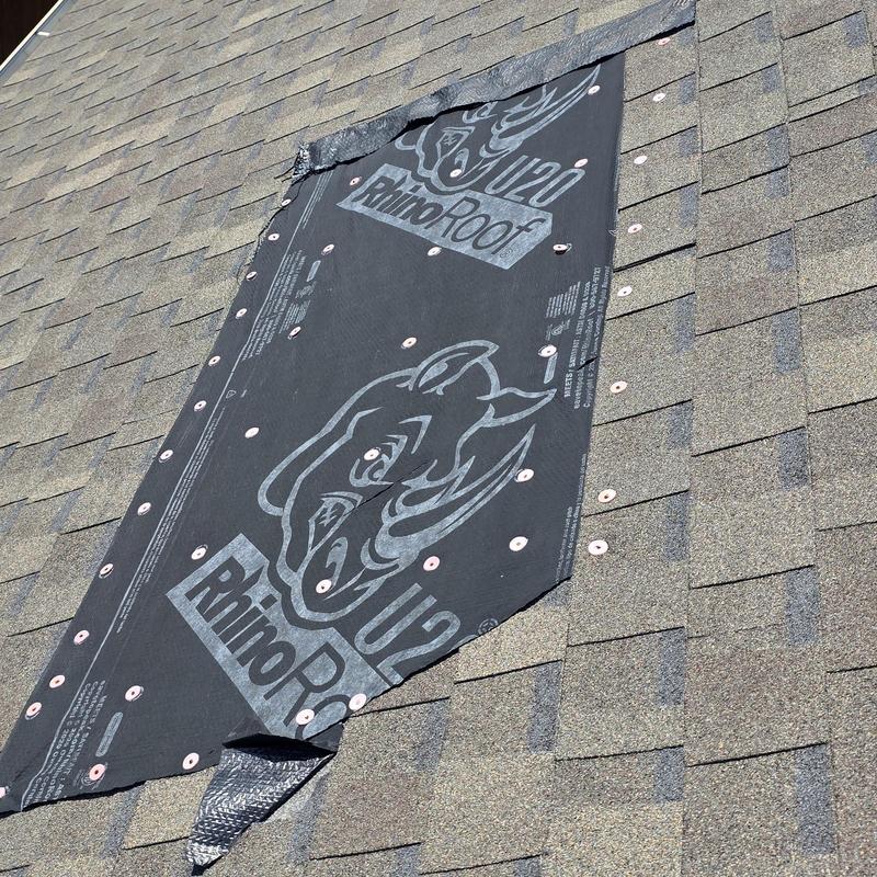 Roof underlayment installation on asphalt shingle roof
