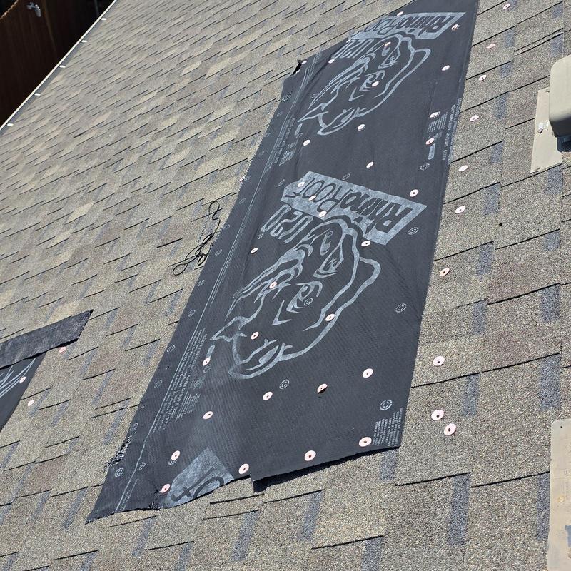 Asphalt shingle roof underlayment installation with nails