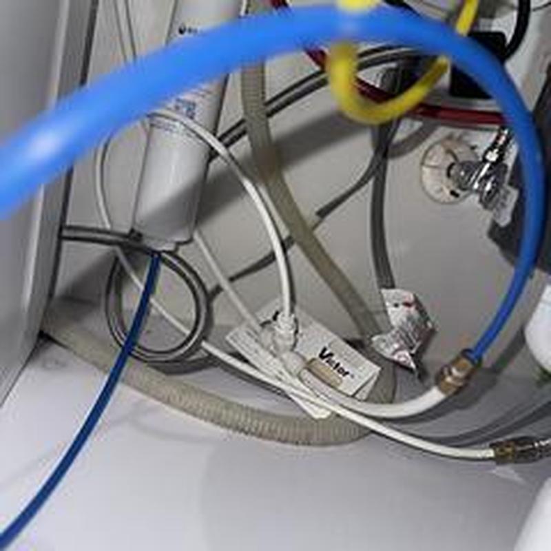 Aquasana reverse osmosis filter tubing connections under sink