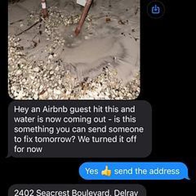 Backflow device pipe leak with water pooling