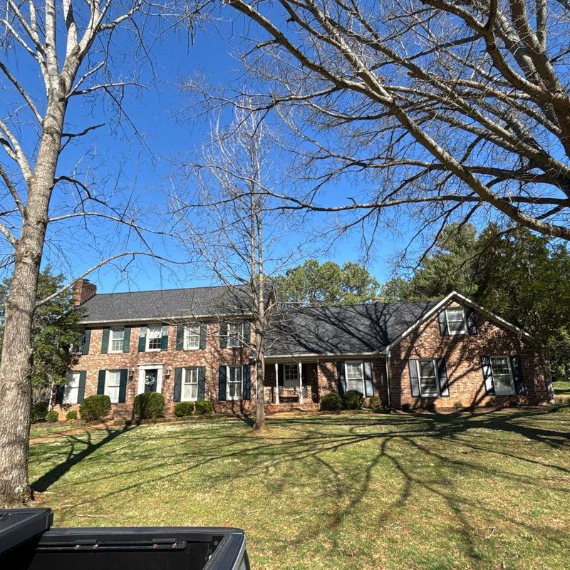 Asphalt shingle roof inspection with hail damage