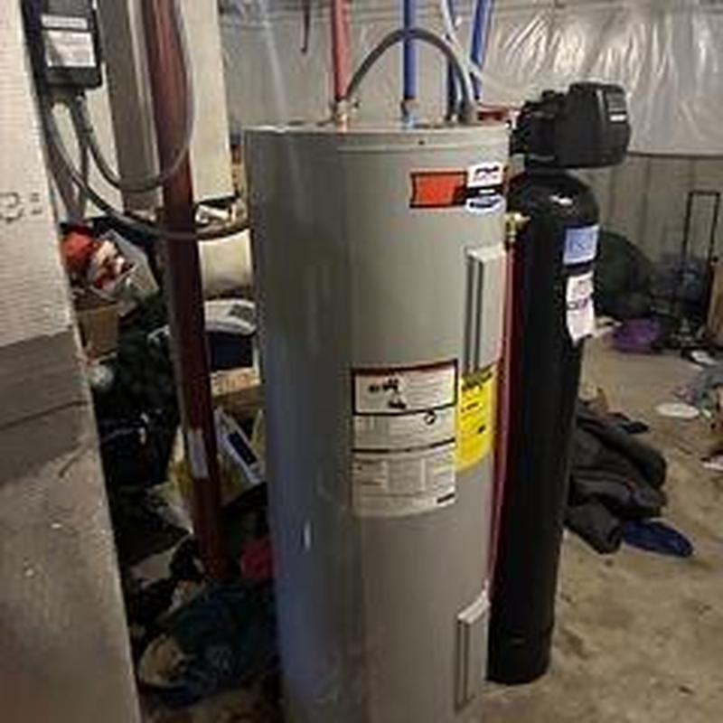 Water heater installation with warranty in basement