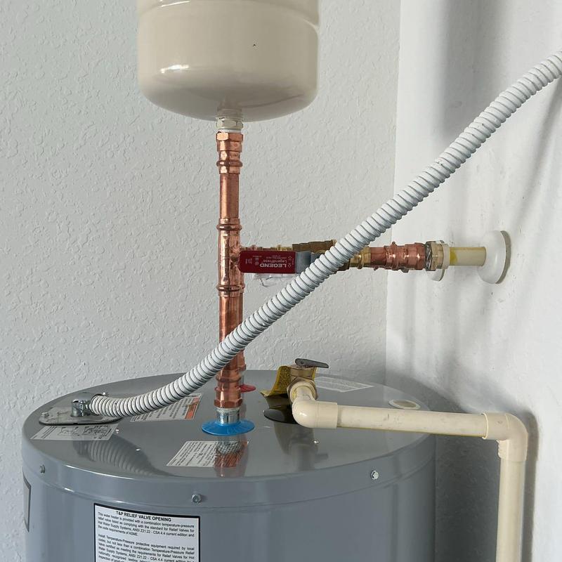A.O. Smith 50-gal electric water heater piping