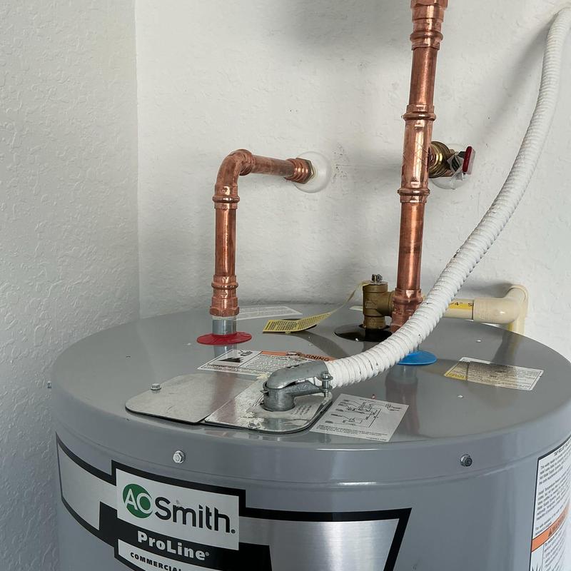 A.O. Smith 50-gallon electric water heater installation