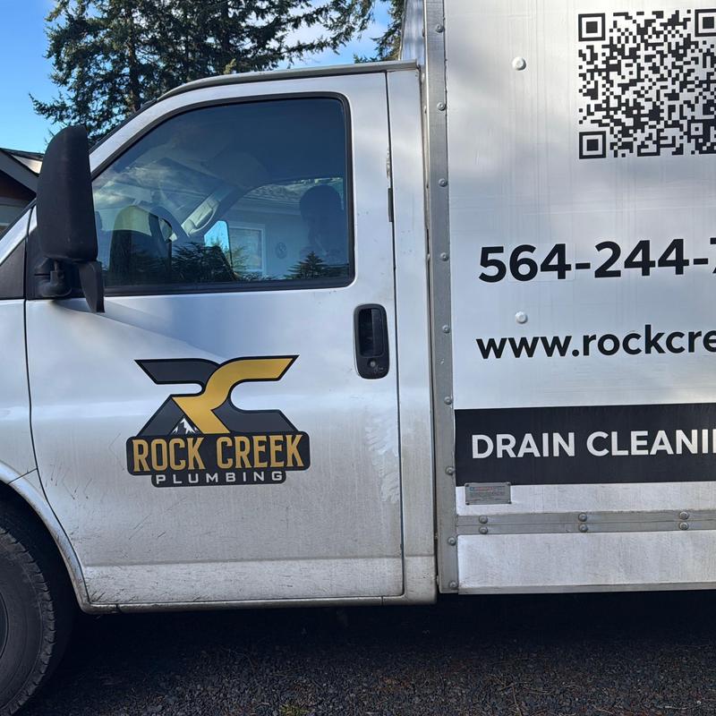 Main drain line snaking service truck Chehalis, WA