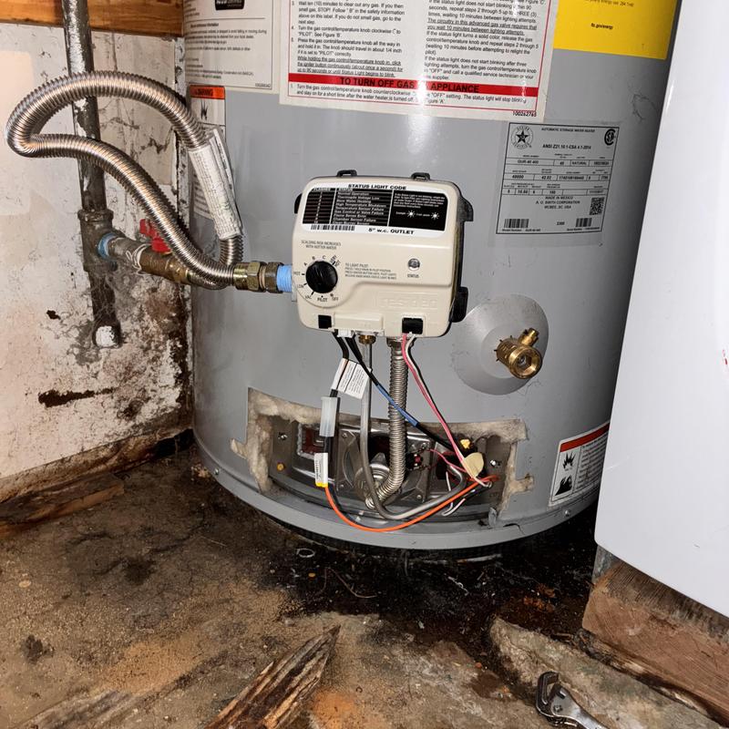 AO Smith water heater burner and gas valve replacement