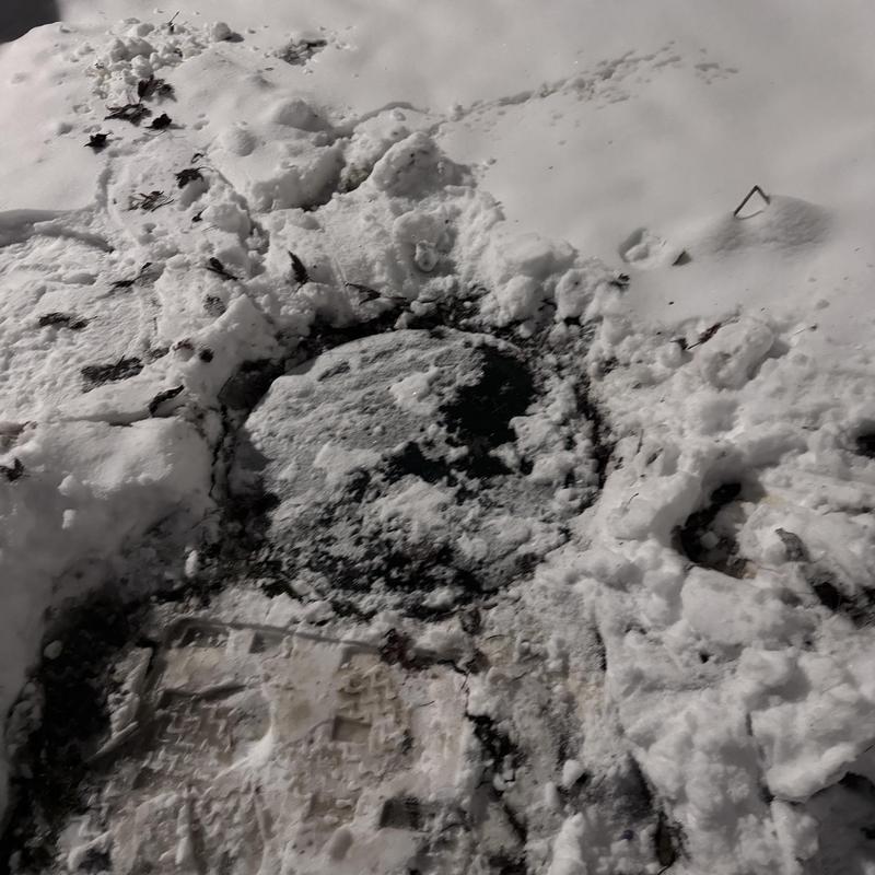 Zoeller M367 sewage pump installation in snow-covered ground