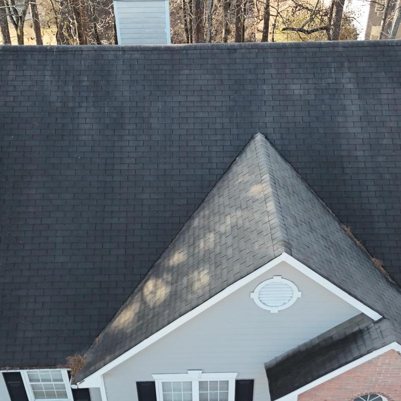 Asphalt shingle roof drone inspection, no leaks found