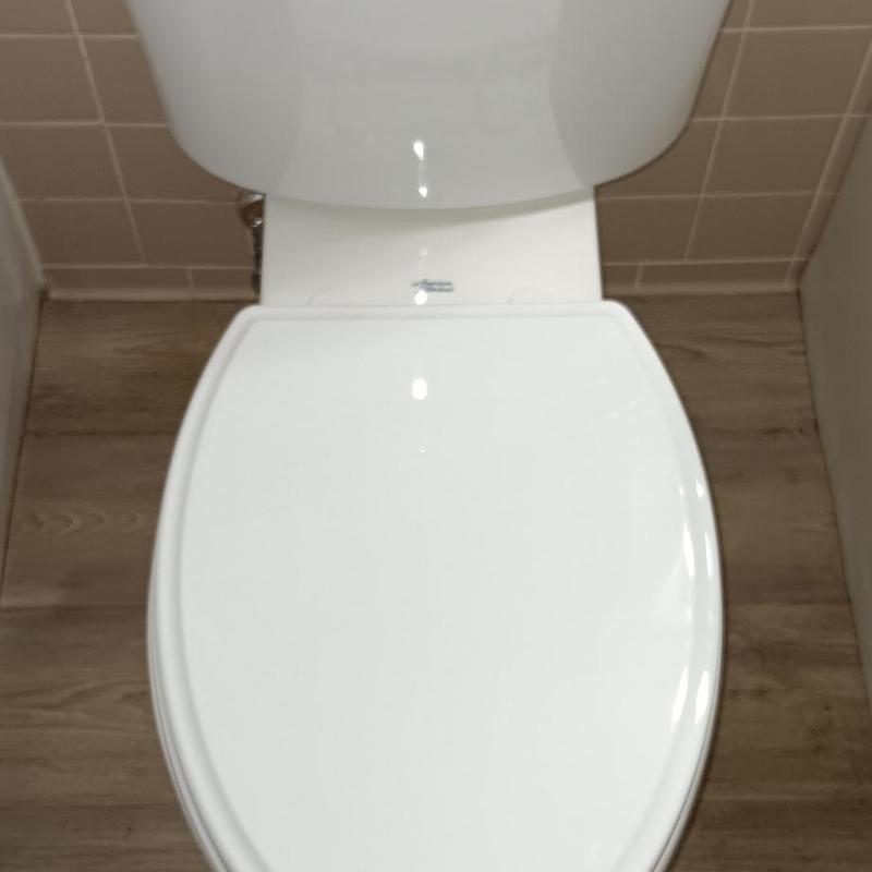 Toilet with new angle stop valve installation