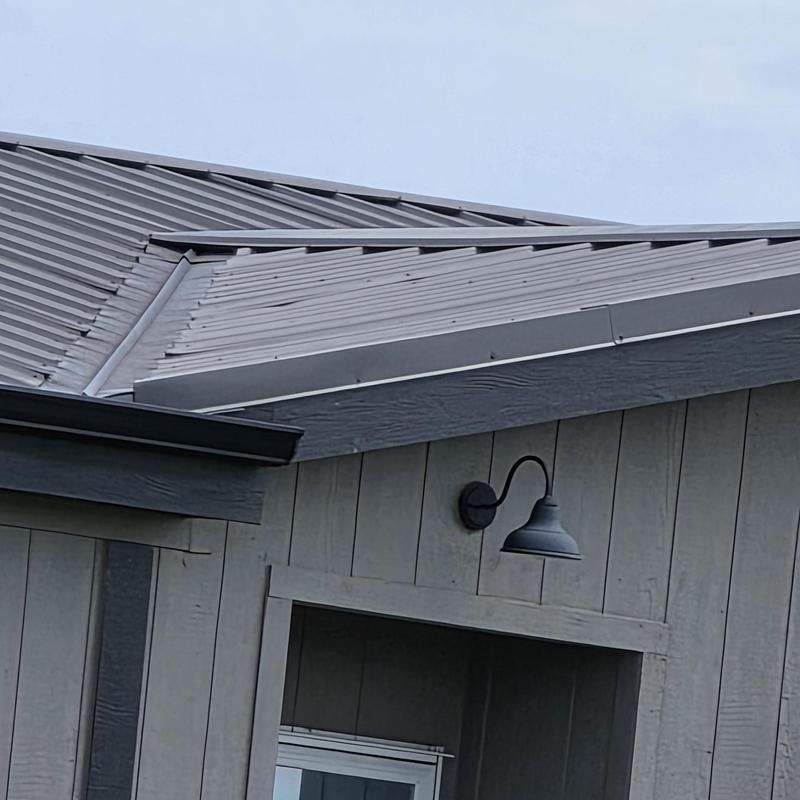 Metal roof panels with hail damage in Terrell, TX