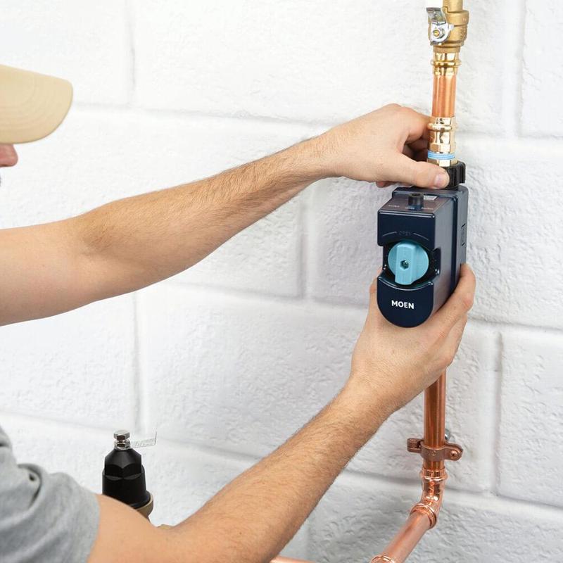 Moen Flow Leak Detection Device installation on copper pipe